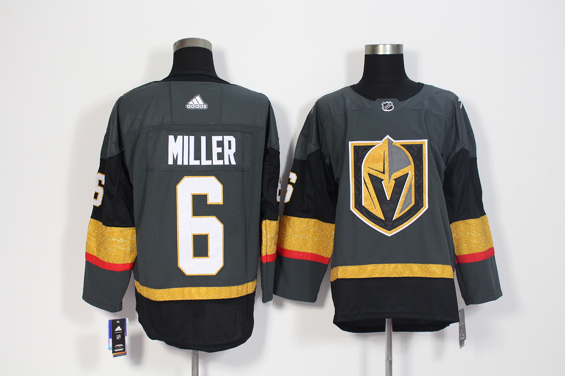Men's Adidas Vegas Golden Knights #6 Colin Miller Grey Stitched NHL Jersey Men's Adidas Vegas Golden Knights #6 Colin Miller Grey Stitched NHL Jersey